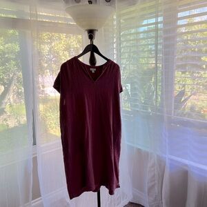 J JILL SPRING DARK ROSE COLORED DRESS